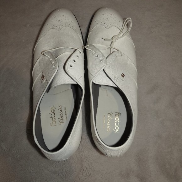 Footjoy Classics White Wingtips Golf Shoes Metal Spikes 57554 NWOB 14 EE main image 8